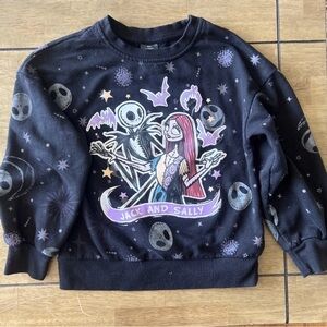 Disney Black & Purple Nightmare Before Christmas Long Sleeve Girls Small Size 6